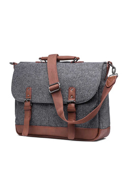 Something Strong Dark-Grey Something-Wooly Messenger Bag thumbnail 1