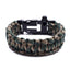 Something Strong Green-Camo Paracord Fire-Starting Survival Bracelet