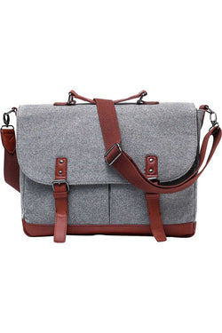 Something Strong Light-Grey Something-Wooly Messenger Bag thumbnail 1