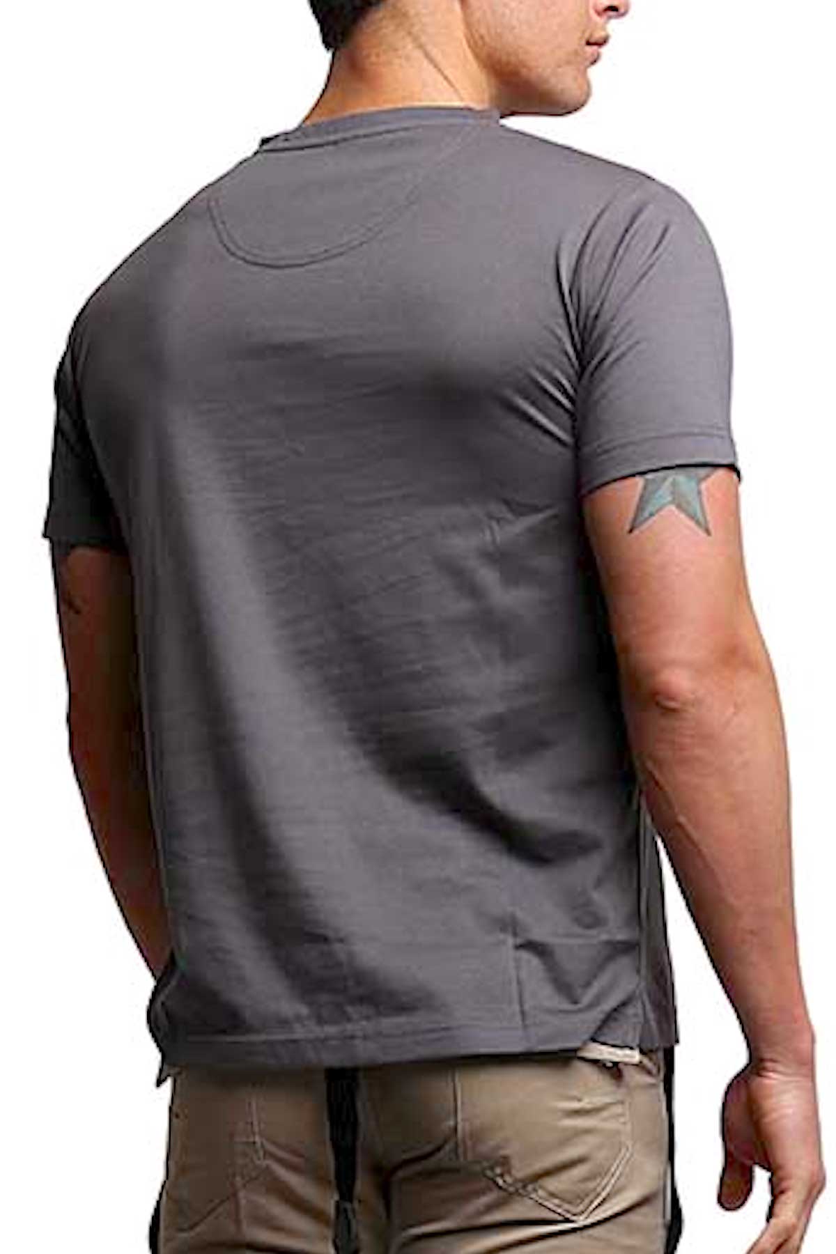 Something Strong Solid Grey Something Poisonous Pocket Tee