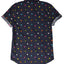 Soul Star Navy-Blue Turtle-Print Slim-Fit Button-Up