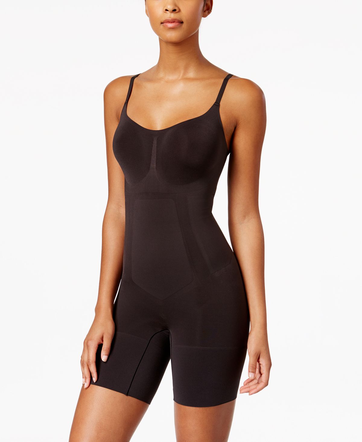 Spanx Wo Oncore Mid-thigh Bodysuit Ss1715 Very Black