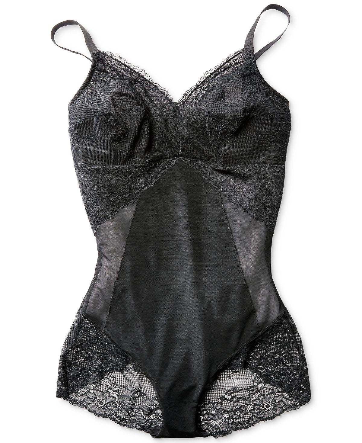 Spanx Wo Spotlight On Lace Bodysuit 10119r Very Black – CheapUndies