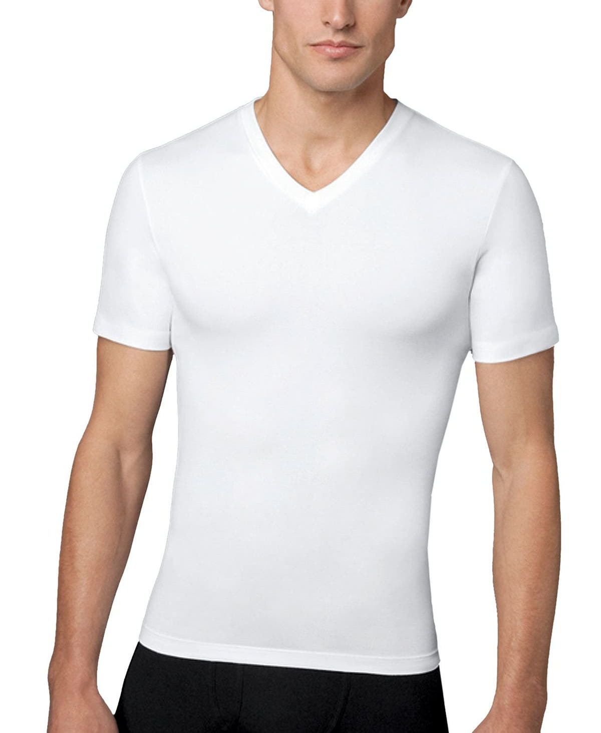 Spanx® Cotton Compression V-neck Undershirt White