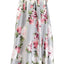 Speechless Grey/Blush Floral-Print Formal Mikado Skirt