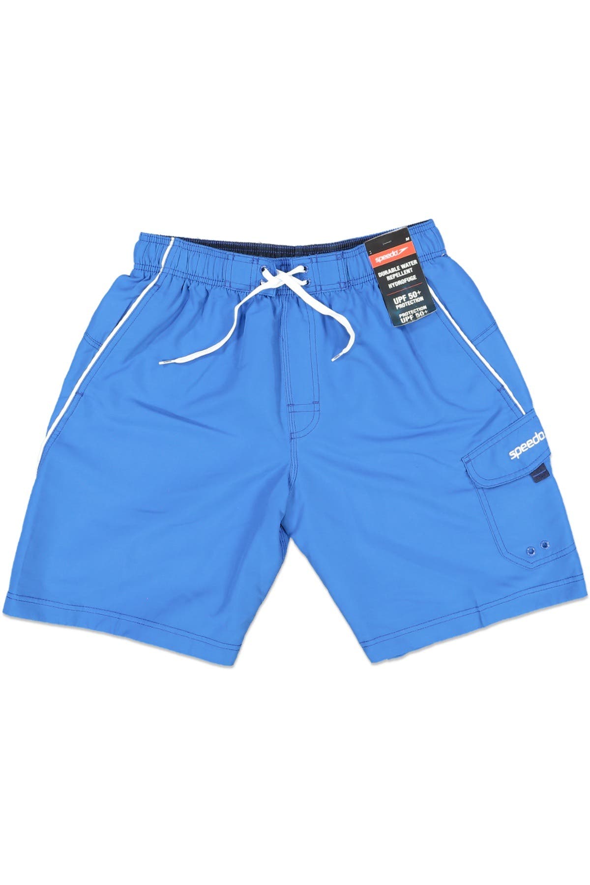 Speedo Performance Marina 9'' Swim Trunks Blue White