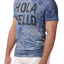 Spenglish Blue Tie Dye Hola Hello Tee