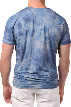 Spenglish Blue Tie Dye Hola Hello Tee thumbnail 3