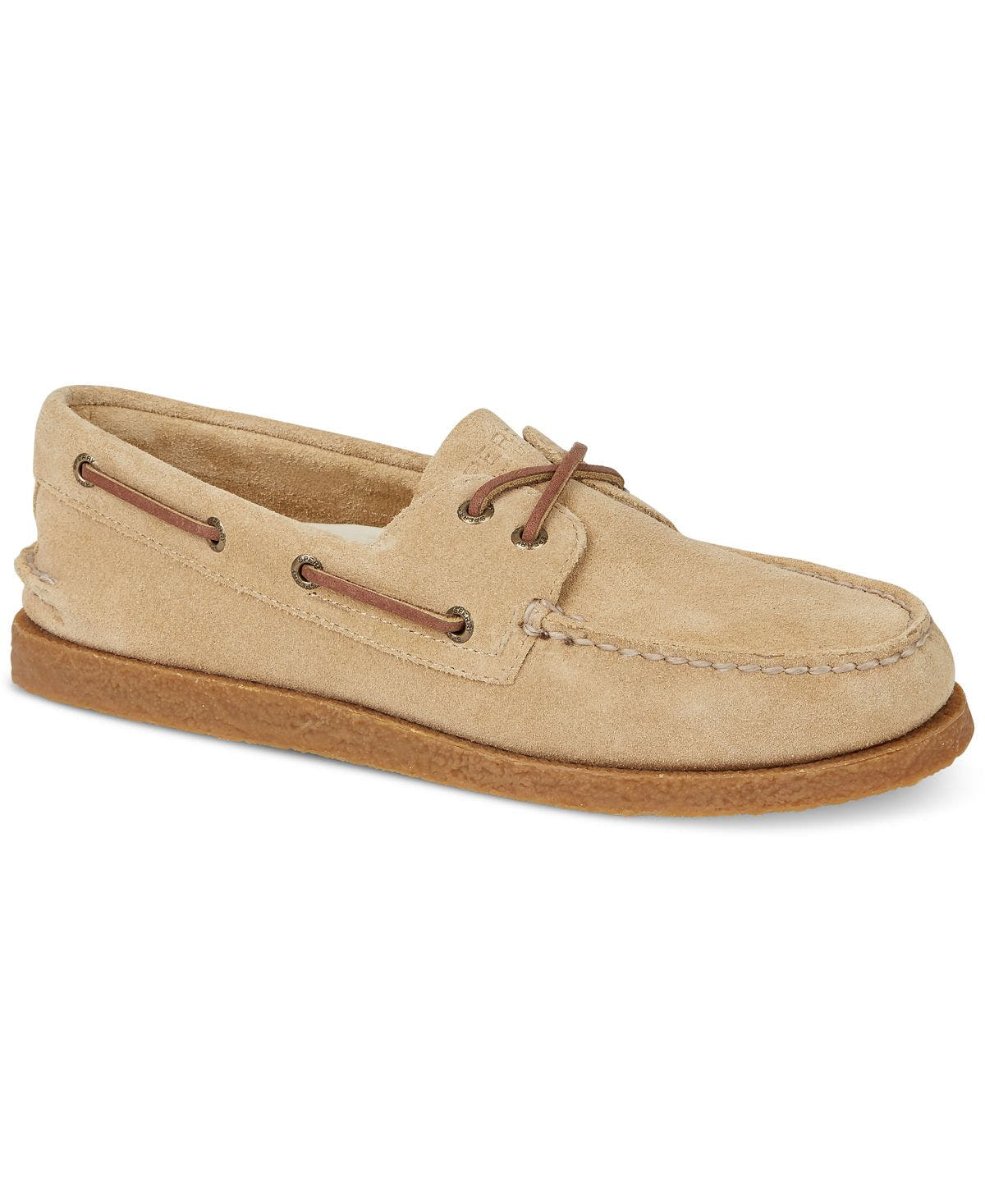 Sperry A/o 2 Eye Suede Boat Shoes Sand
