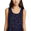 Splendid Intimates Navy Star-Print Ruffle Tank