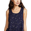 Splendid Intimates Navy Star-Print Ruffle Tank