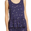 Splendid Intimates Navy Star-Print Ruffle Tank