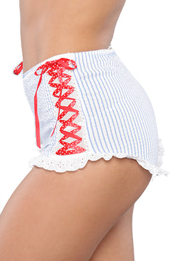 Spreegirl Blue Sweet Innocence Seersucker High Waisted Panty thumbnail 4