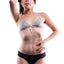 Spreegirl Grey & Pink Color Block Bra