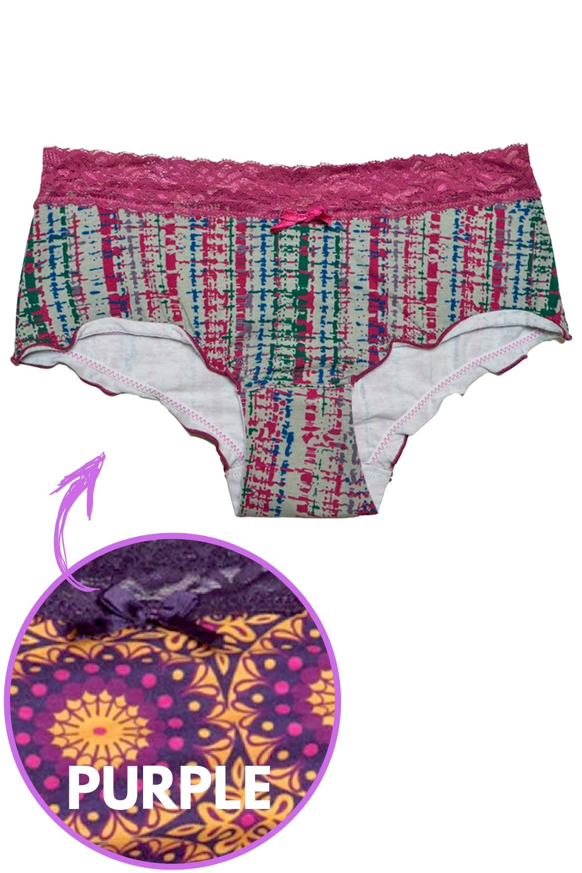 Spreegirl Purple Arts and Crafts Hipster Panty