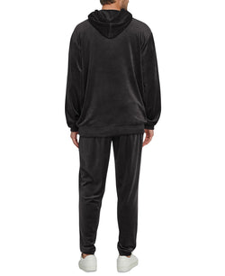 Starter Velour Logo Hoodie Black thumbnail 4