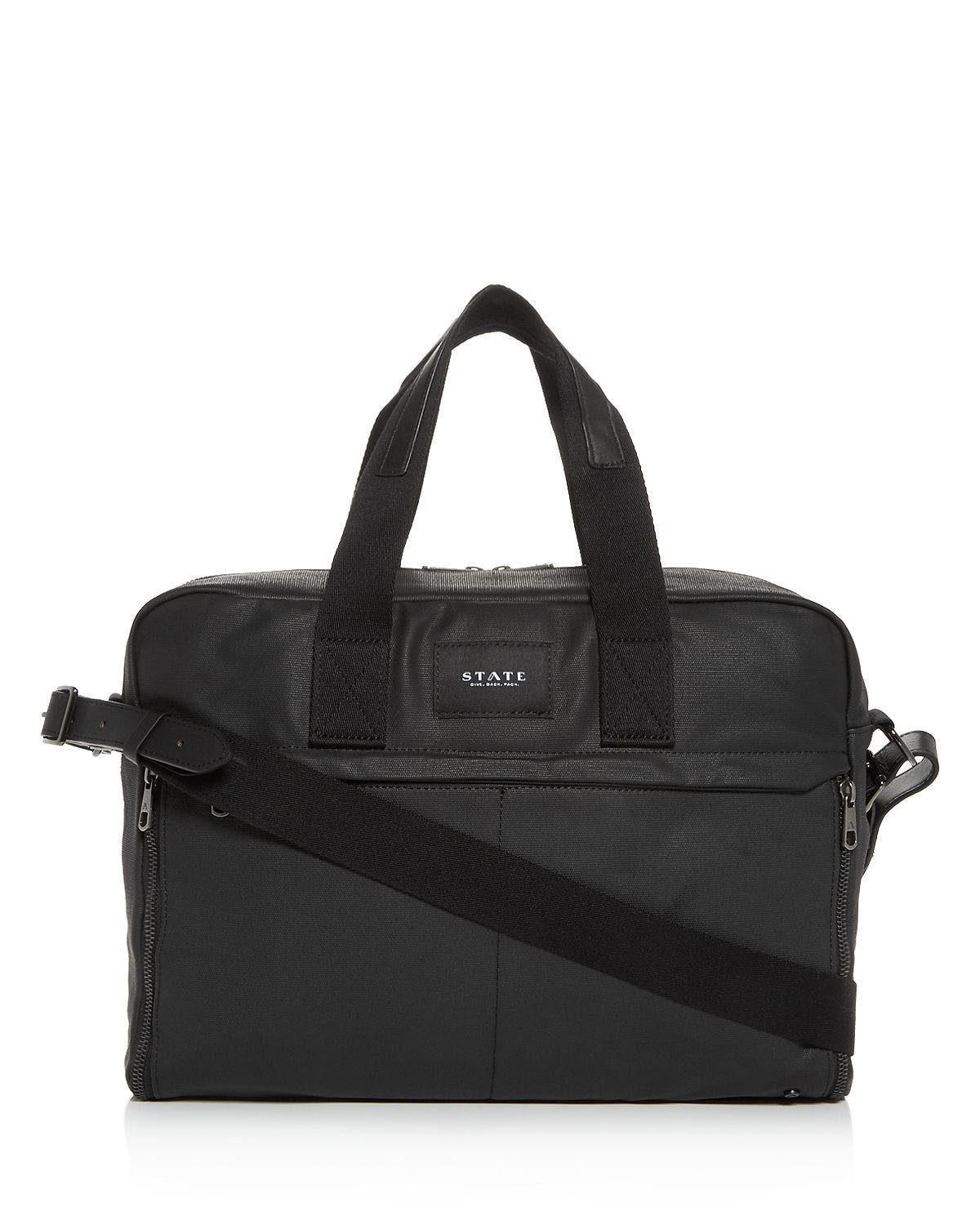 State Coated Canvas Preston Briefcase Black