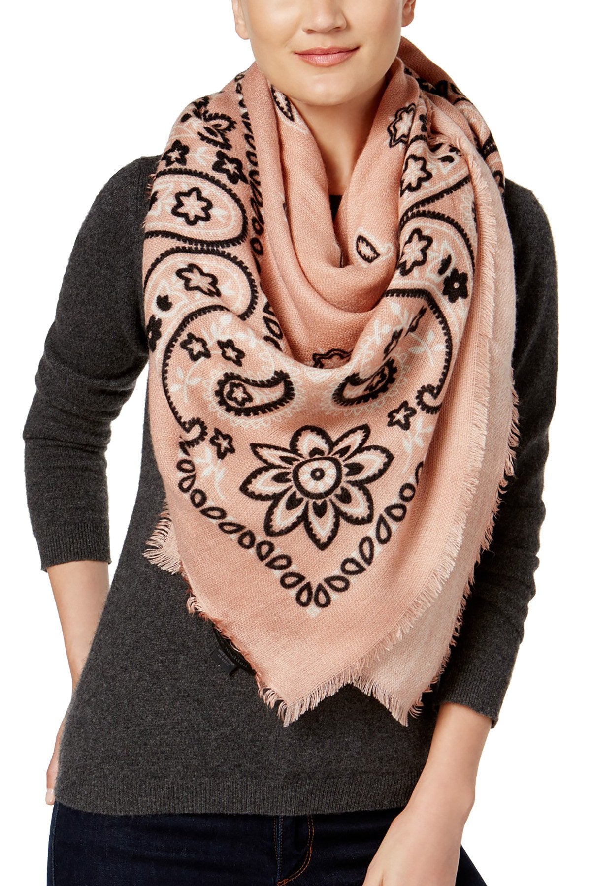Steve Madden Bandana-Print Square Blanket, Wrap / Scarf