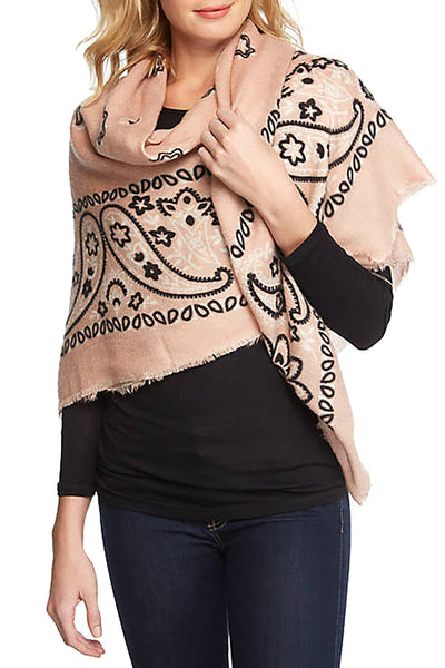 Steve Madden Bandana-Print Square Blanket, Wrap / Scarf