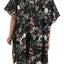 Steve Madden Black/Floral-Print Duster Kimono