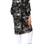 Steve Madden Black/Floral-Print Duster Kimono