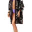 Steve Madden Black/Floral-Print Duster Kimono