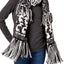 Steve Madden Black/Grey/White Cabin-Fever Muffler Scarf