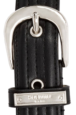 Steve Madden Black Trapunto Stitch Belt thumbnail 2