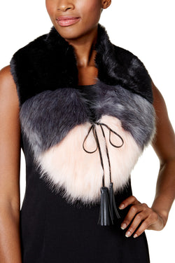 Steve Madden Blush Color-Blocked Faux Fur Collar / Scarf thumbnail 1