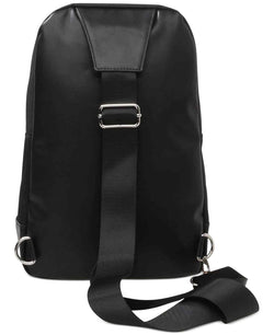 Steve Madden Core Double Pocket Utility Sling Bag With Faux-leather Trim Black thumbnail 3