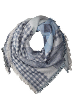 Steve Madden Denim Plaid Variety Blanket, Wrap / Scarf thumbnail 2