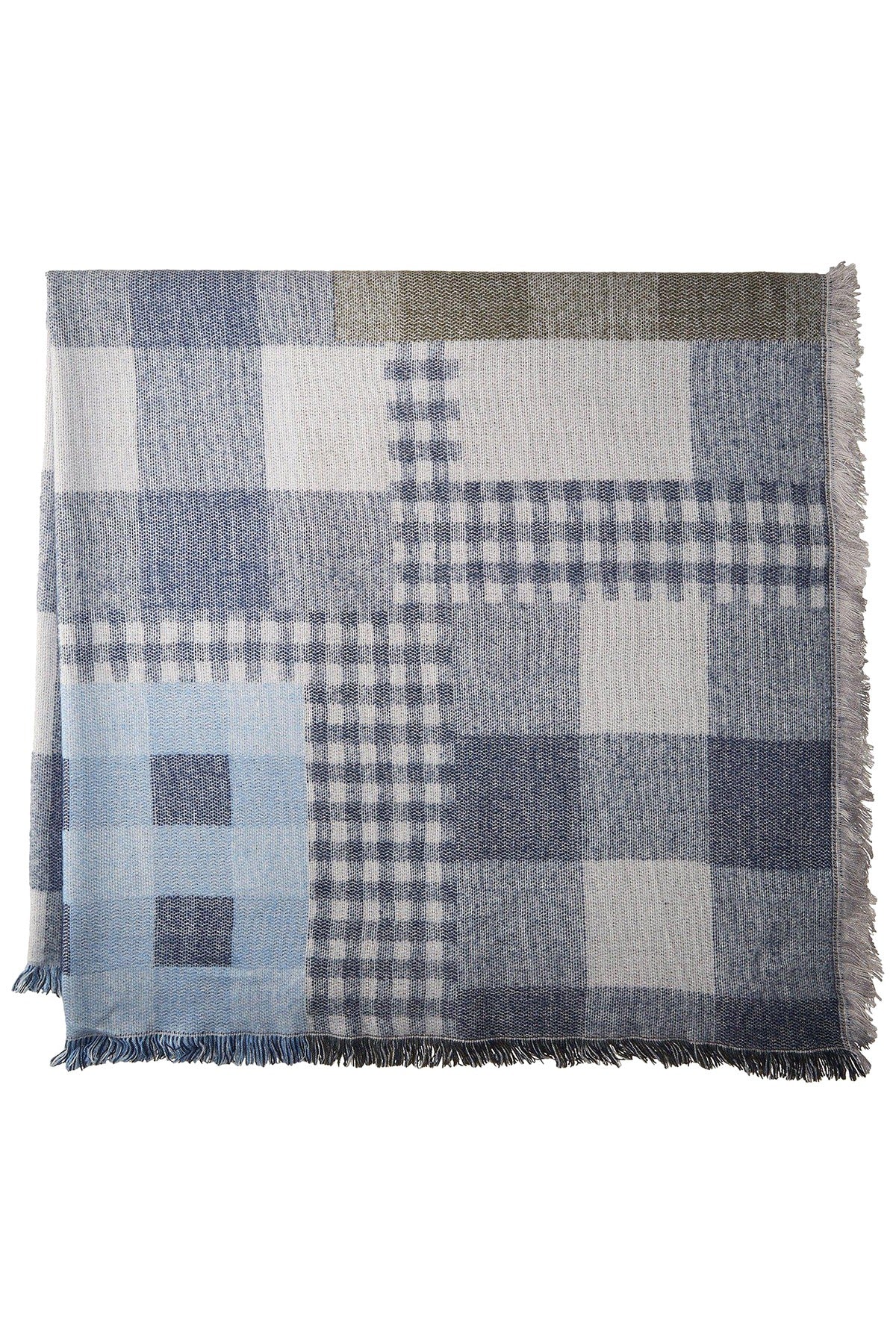 Steve Madden Denim Plaid Variety Blanket, Wrap / Scarf