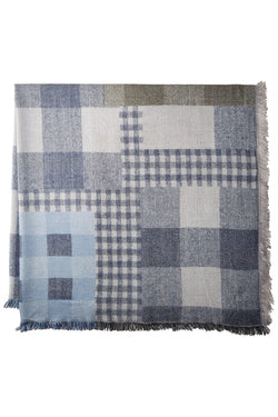 Steve Madden Denim Plaid Variety Blanket, Wrap / Scarf thumbnail 3