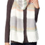 Steve Madden Ivory Striped Super-Brushed Muffler Scarf