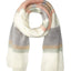Steve Madden Ivory Striped Super-Brushed Muffler Scarf