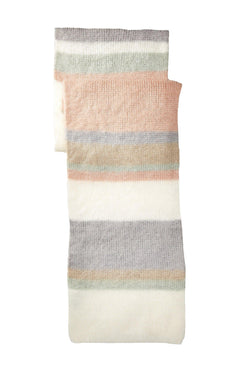Steve Madden Ivory Striped Super-Brushed Muffler Scarf thumbnail 3