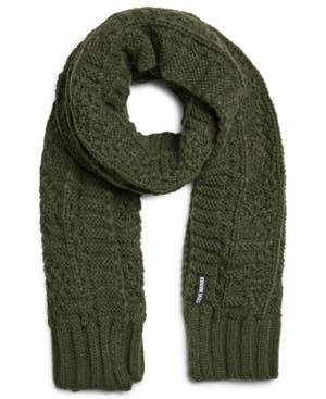 Steve Madden Men's Cable-knit Scarf Black,black,black