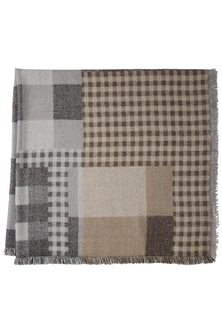Steve Madden Neutral Plaid Variety Blanket, Wrap / Scarf thumbnail 3