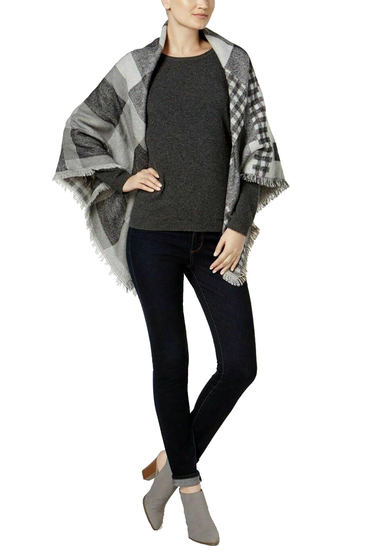 Steve Madden Neutral Plaid Variety Blanket, Wrap / Scarf