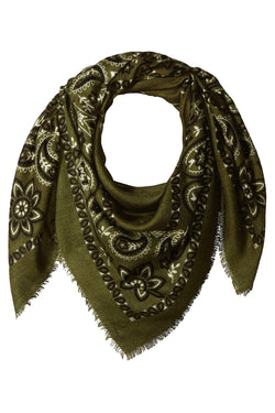 Steve Madden Olive Bandana-Print Square Blanket, Wrap / Scarf thumbnail 3