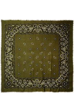 Steve Madden Olive Bandana-Print Square Blanket, Wrap / Scarf thumbnail 2