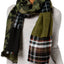 Steve Madden Olive-Camo Plaid Blanket Wrap & Scarf In One