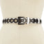 Steve Madden White/Black Grommet Pant Belt