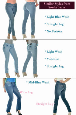 Stevia Dark Blue Wash Straight Leg Denim thumbnail 3
