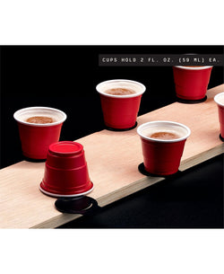 Studio Mercantile Portable Mini Flip Cup Challenge With Built-in Launchers Set Of 21 Brown thumbnail 3