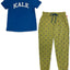 Sub_urban Riot Kale T-shirt & Jogger Pants Pajama Set Navy