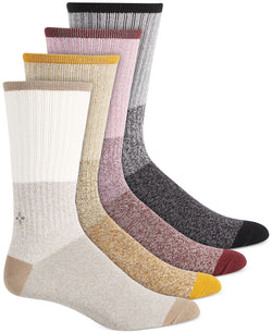 Sun + Stone Sun + Stone 4-pack Crew Socks Tan thumbnail 1