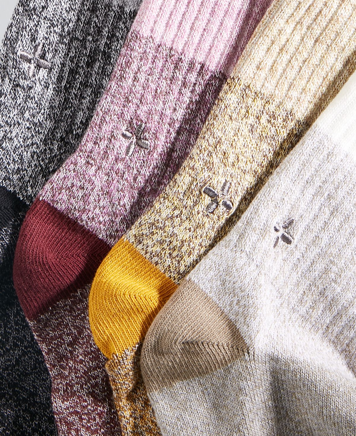 Sun + Stone Sun + Stone 4-pack Crew Socks Tan
