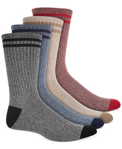 Sun + Stone Sun + Stone 4-pk. Double Stripe Crew Socks Blue thumbnail 1