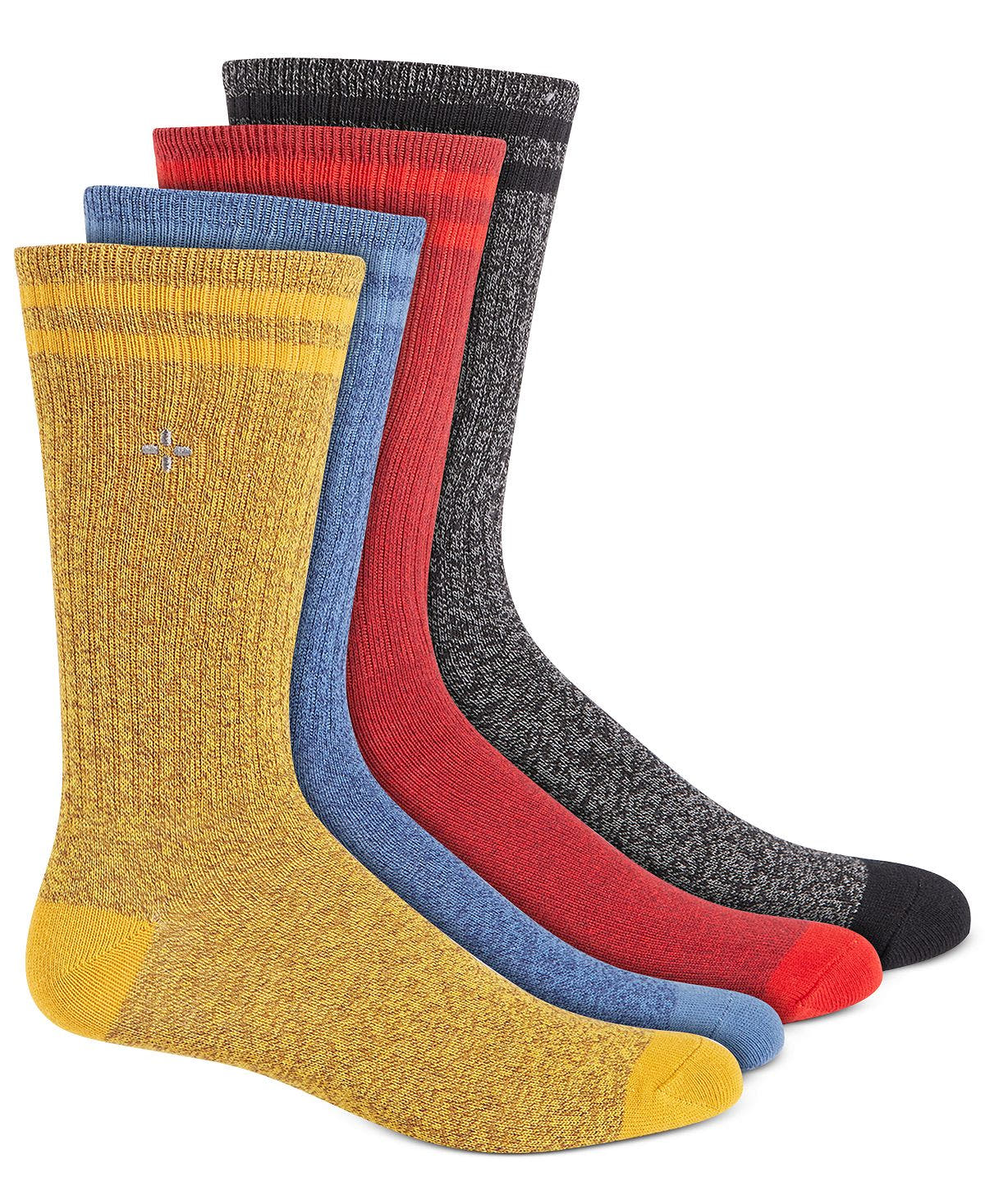 Sun + Stone Sun + Stone 4-pk. Double Stripe Socks Mustard